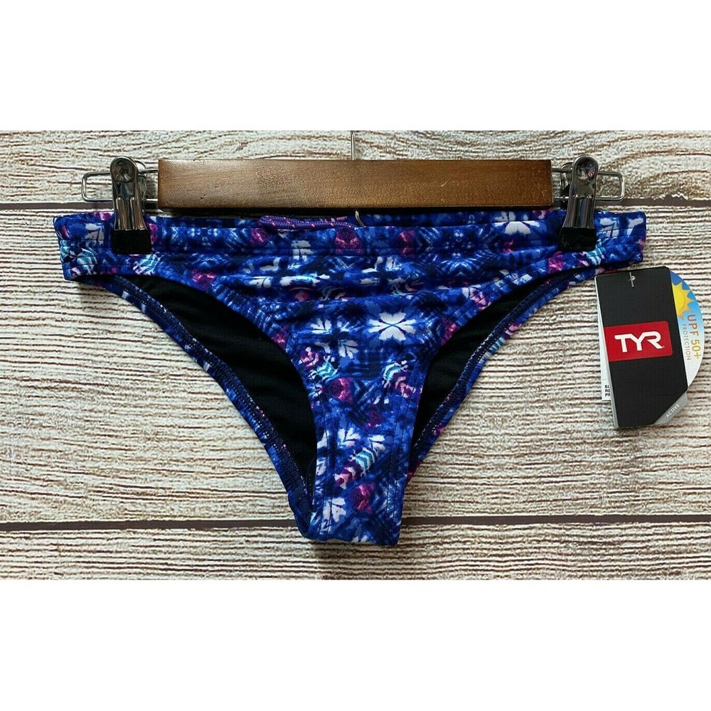 TYR Bikini Swim Brief Womens Size S (4/6) Purple STA Cruz MNI Bikini Bottom New